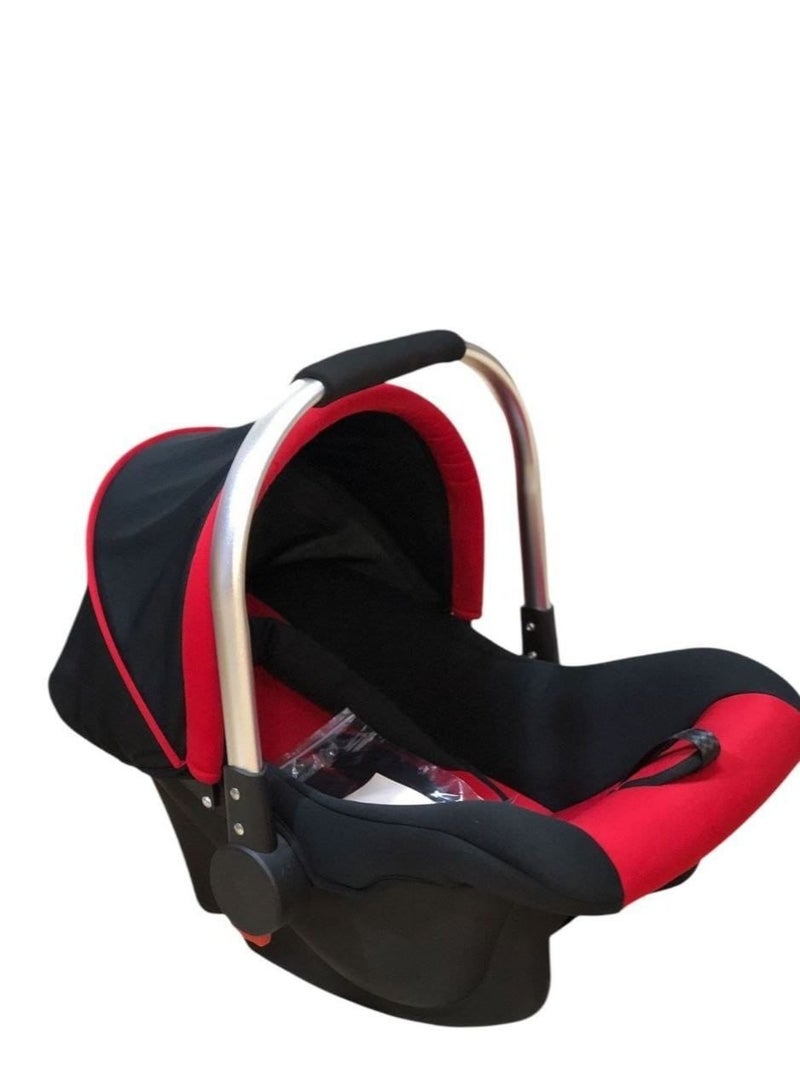 Baby Infant Car Seat Carrier with Handle – Safety Car Seat for Newborns – Red & Black - Image 1