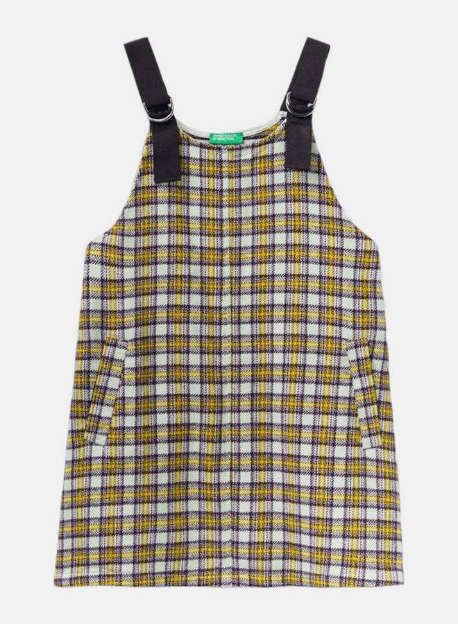 بينيتون فستان بنات سالوبيت مربعات - Image 2