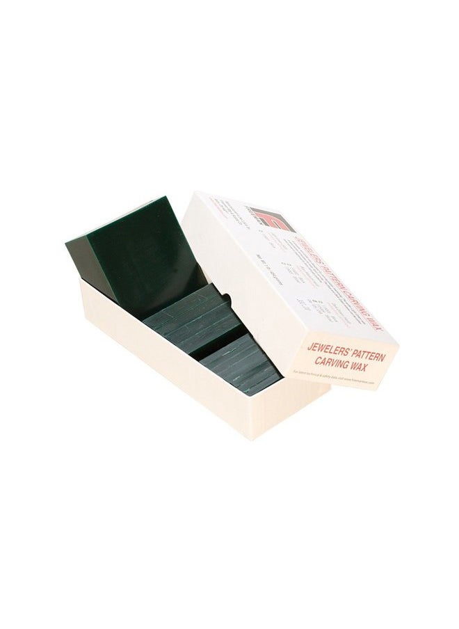EURO TOOL Freeman Carving Wax Block, Dark Green, Hard, 1 Pound, Sliced | WAX-332.20 