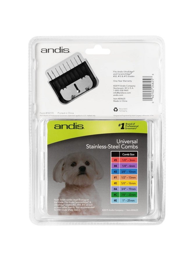 Andis Set Of Stainless Steel Lifting Combs 8 - Image 2