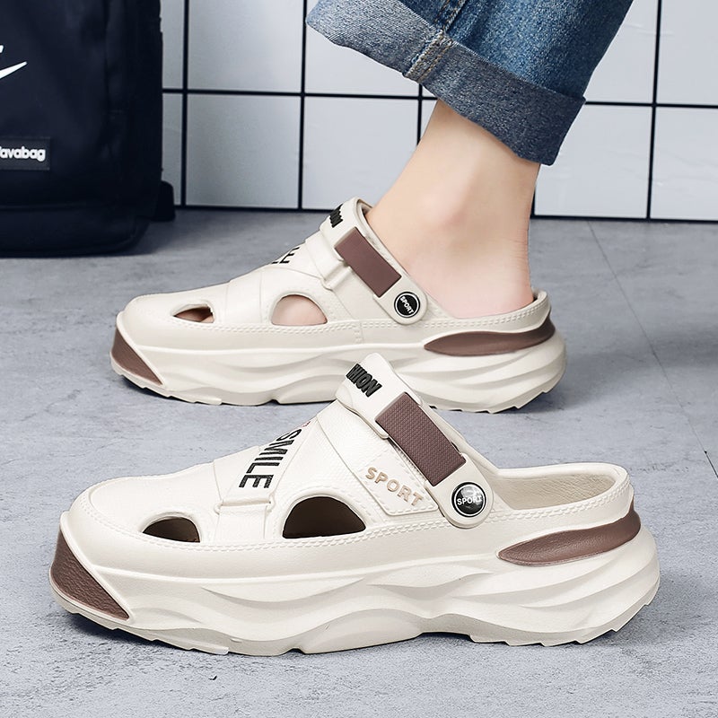 Hole Shoes Men'S Summer Outer Wear Wear-Resistant Plus Size Slippers Teenagers Outdoor Sports Beach Sandals - Image 3