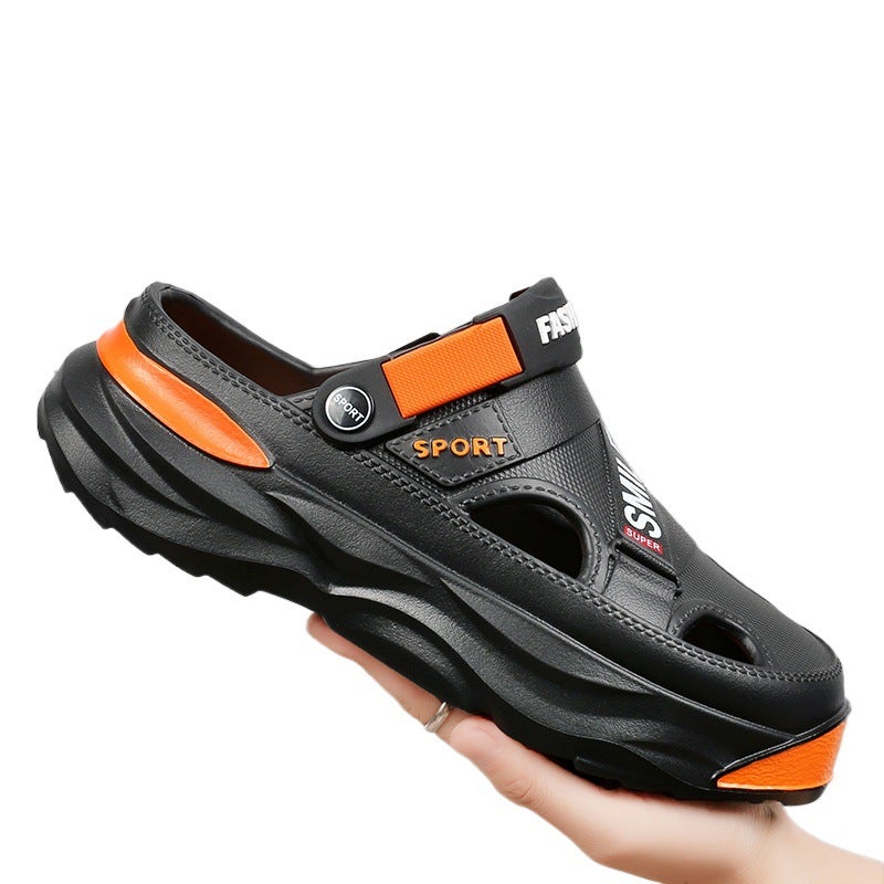 Hole Shoes Men'S Summer Outer Wear Wear-Resistant Plus Size Slippers Teenagers Outdoor Sports Beach Sandals - Image 5