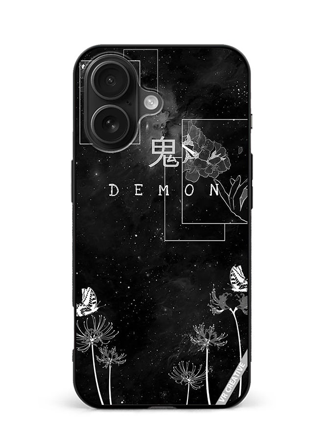 Protective Case Cover For Apple iPhone 16 Demon Design Multicolour
