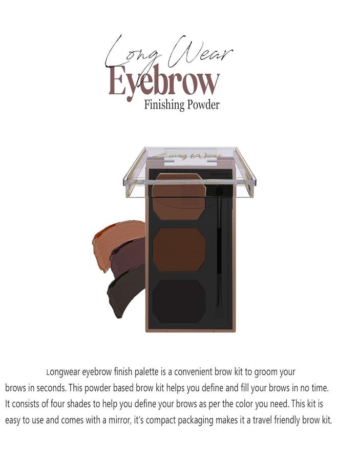 Adbeni 3 Eyebrow Cake Powder With Angled Eyebrow Brush, Natural finish, Applies evenly, Easily blendable, Dual-ended applicator, Long Lasting & Waterproof, Suit Every Skin Tone, Shade-01 - Image 4