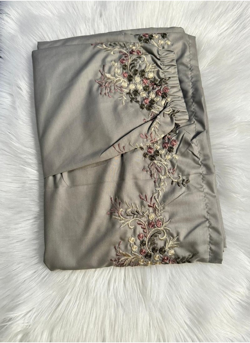 Brides Prayer rug set with embroidered scarf - beige  - Image 3