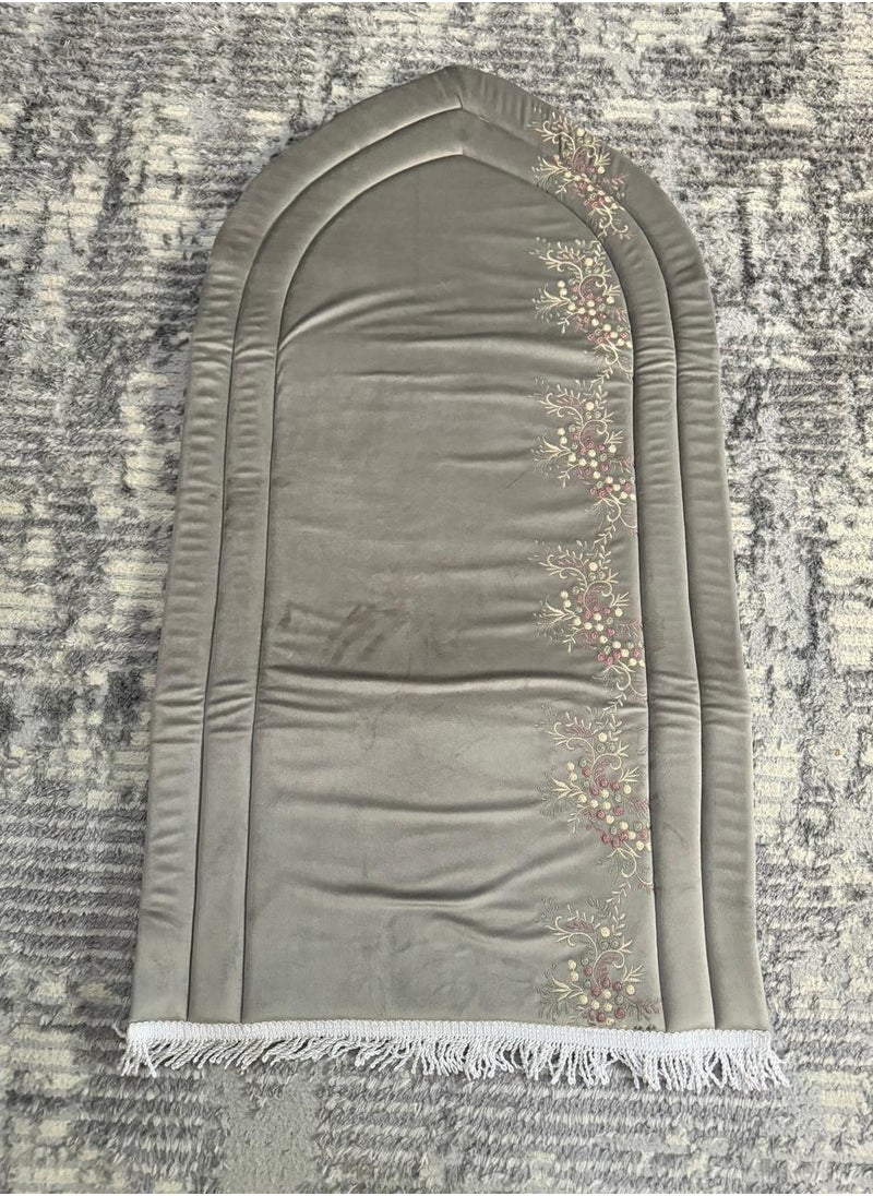 Brides Prayer rug set with embroidered scarf - beige  - Image 2