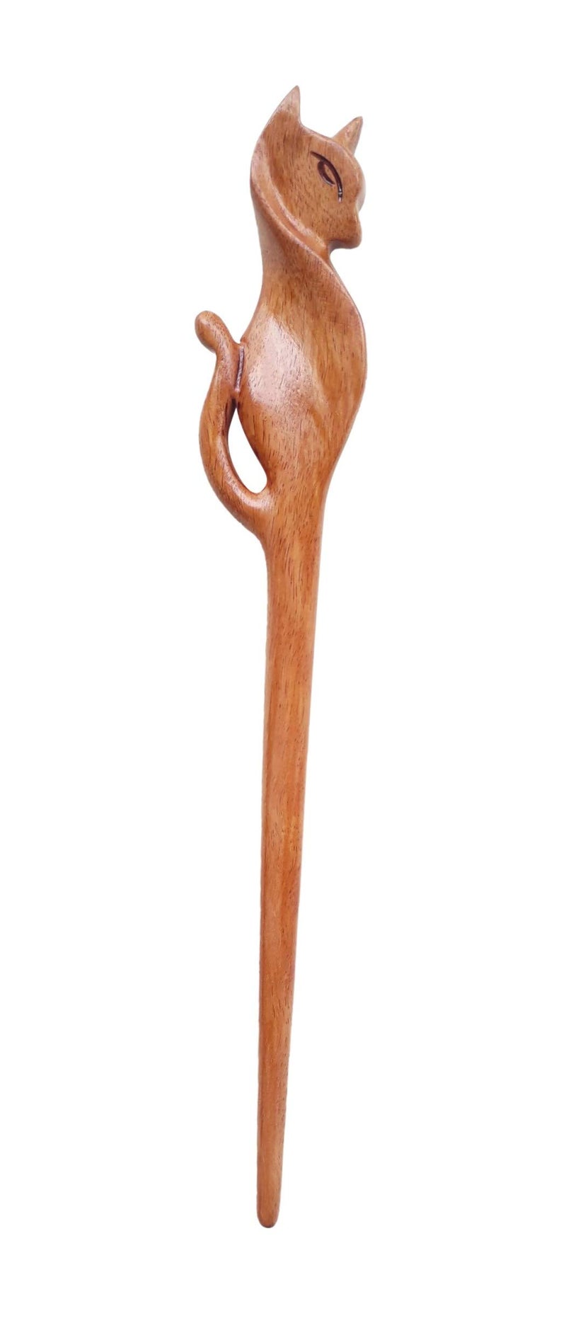Marycrafts Cat Wooden Hair Stick For Buns Hair Fork For Women Long Hair - Image 5