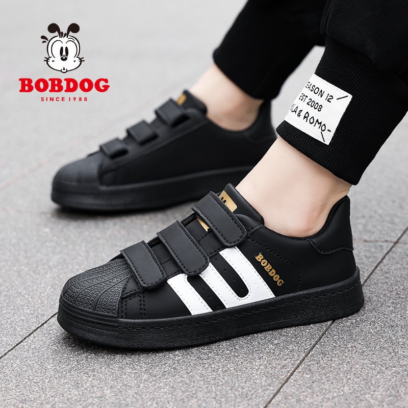 Babu Bean Children'S White Shoes Boys' Sneakers Leather Shell Head Girls Sports Casual Shoes For Students - Image 5