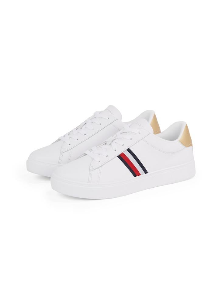 TOMMY HILFIGER Logo Detail Lace Up Low Top Sneakers  - Image 4