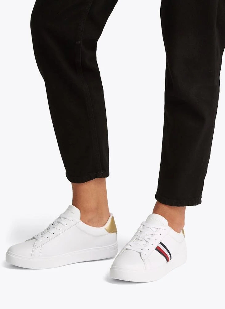 TOMMY HILFIGER Logo Detail Lace Up Low Top Sneakers