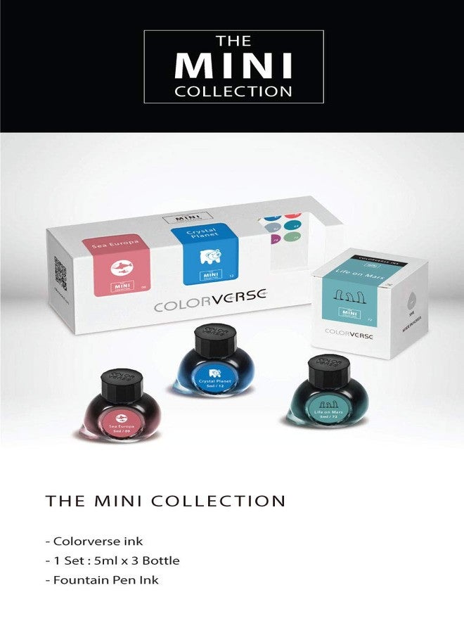 Colorverse Ink - The MINI Collection - 3 Pack - 5ml Fountain Pen Ink Bundle - Johanness Kepler Mini Set - Image 4