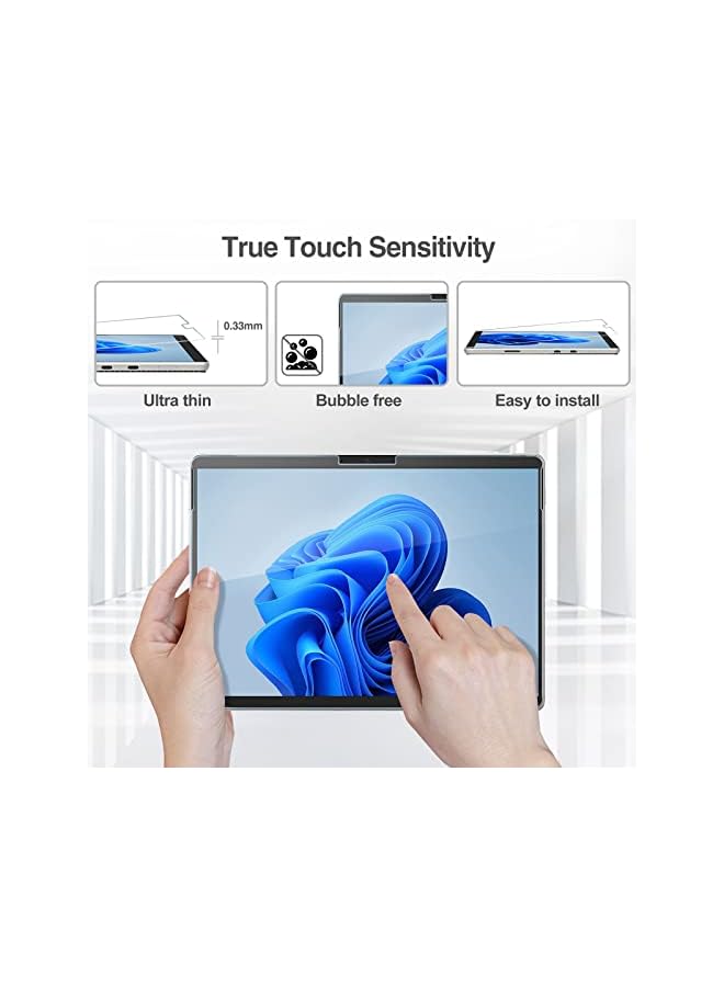 erorex 2 Pack Microsoft Surface Pro 8 / Surface Pro X 13 inch Screen Protector, Ultra Thin Tempered Glass Screen Film Guard for 13.0 Inch Microsoft Surface Pro 8 Pro X 2021 Release  - Image 4