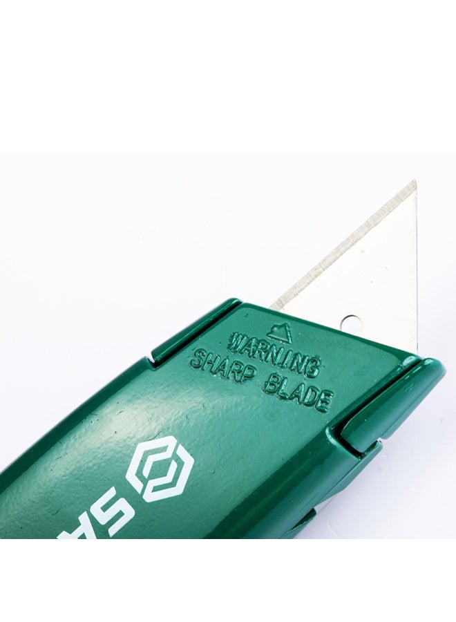 Sata Zinc Alloy Utility Knife,Retractable Box Cutter for Cartons, Cardboard and Boxes-ST93441SC  - Image 4