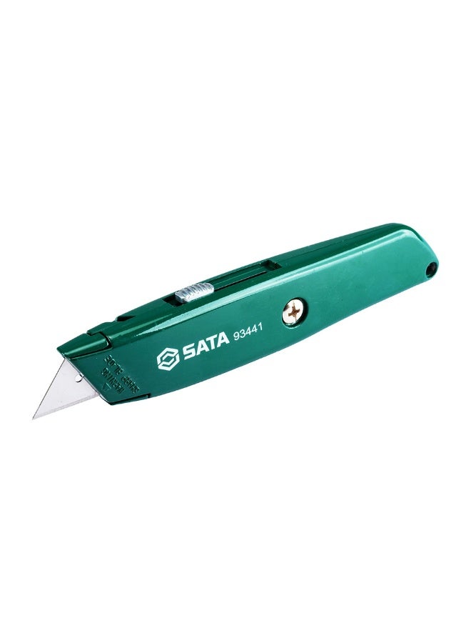 Sata Zinc Alloy Utility Knife,Retractable Box Cutter for Cartons, Cardboard and Boxes-ST93441SC  - Image 3