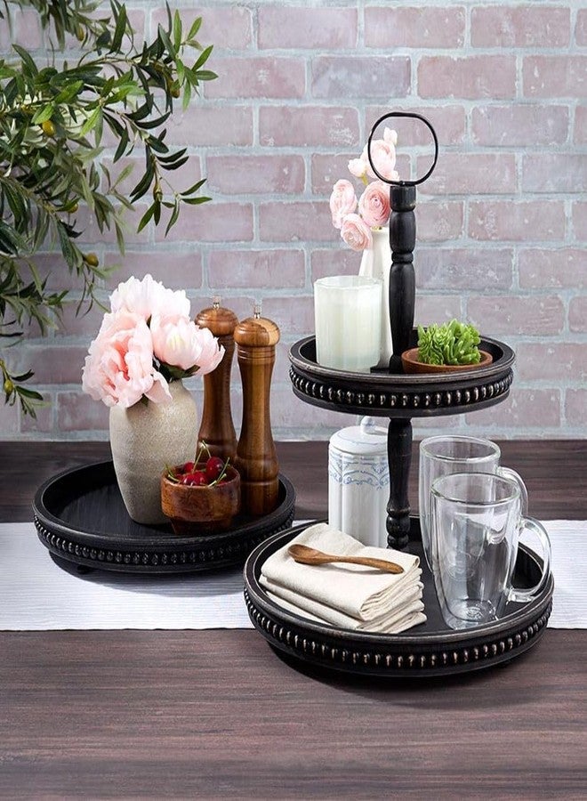 The Lakeside Collection Beaded Tabletop Serving Collection - Round Tray - Image 5