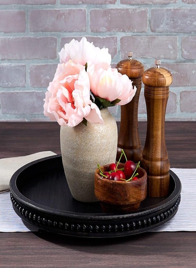 The Lakeside Collection Beaded Tabletop Serving Collection - Round Tray - Image 4