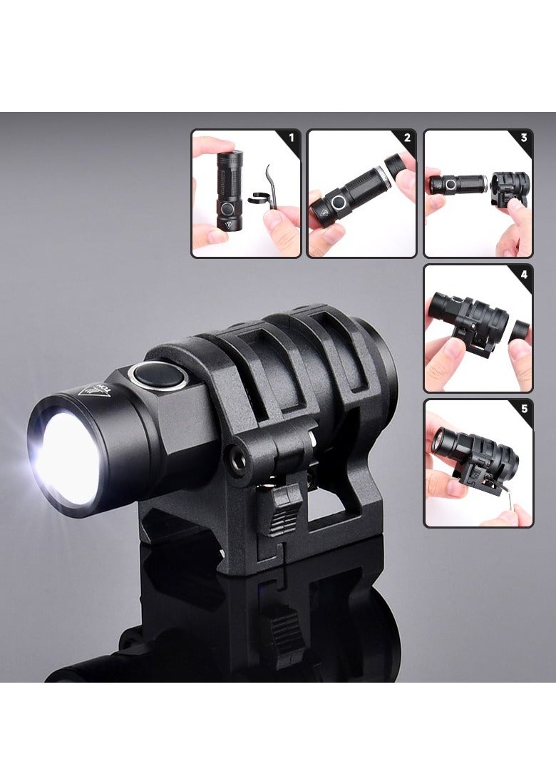 Led Tactical Helmet Arc Rail Light,  Survival Safety Lamp With Hat, Fast Helmet Flashlight Strobe For Emergency Survival Outdoor  - Image 3