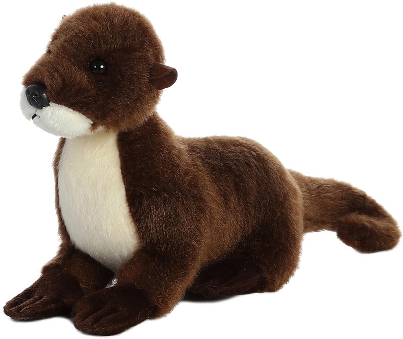 AuroraÂ® Adorable Mini Flopsieâ„¢ Sliddyâ„¢ Stuffed Animal - Mini Companions Ready for Playful Adventures - for Kids All Ages, Toddlers, Adults, and Families - Brown 10 Inches - Image 1
