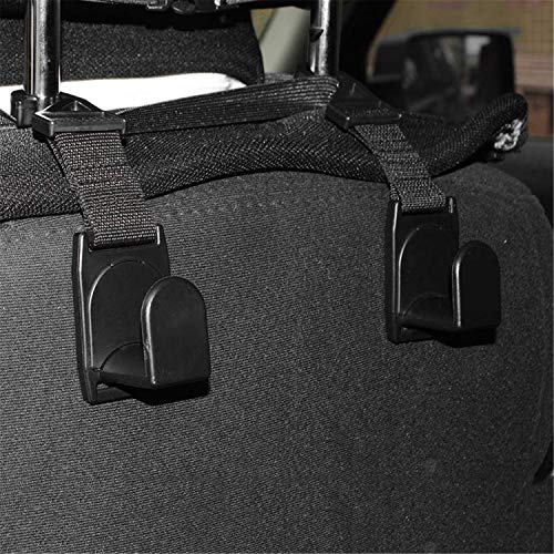 YOCTM 4-Pack Roll Bar Coat Hanger Clothes Hook & Seat Headrest Hook Hanger Storage for Jeep Wrangler JL JT TJ JK JLU Sports Sahara Freedom Rubicon X & Unlimited 2007-2023 - Image 4