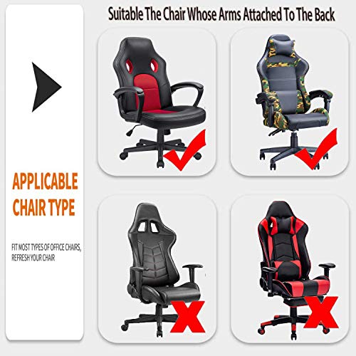 Deisy Dee NO Chair, ONLY Gaming Chair Covers,Gaming Slipcovers Stretchy Polyester Covers for Reclining Racing Gaming Chair - Image 5