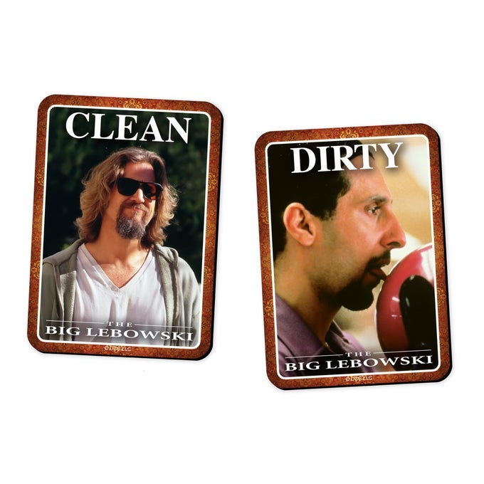 Big Lebowski Dishwasher Magnet Double Sided Clean Dirty Magnet Sign Indicator Officially Licensed Big Lebowski Merchandise Collectibles