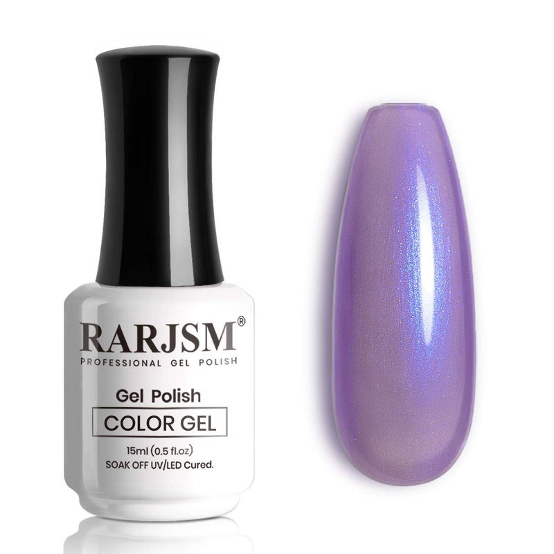 RARJSM Pearl Gel Nail Polish 15ML Lavender Gelpolish UV LED Nail Cure Required Quick Dry Shell Shiny Nail Gel Polish Varnish for NailStarter - Image 1