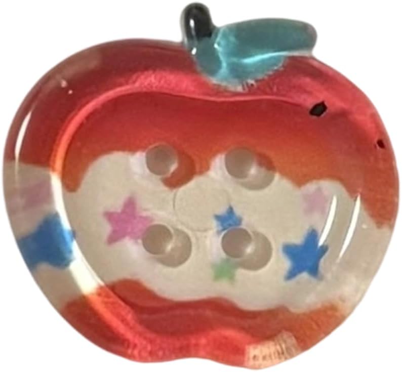 Colorful Fruit Shape Craft Buttons 20MM Acrylic 4 Hole Sewing For Clothes Knitting Decoration - Image 1