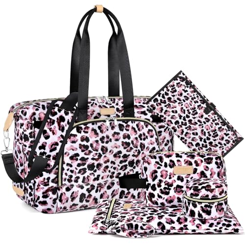 ITIEZY Diaper Bag Tote for Baby 7Pcs Large Mommy Bag with Portable Changing Pad Pacifier Case and Organizer Pouches Multifunctional Hospital Bags for Labor and Delivery Travel Baby Bag for Boy Girl - Image 1