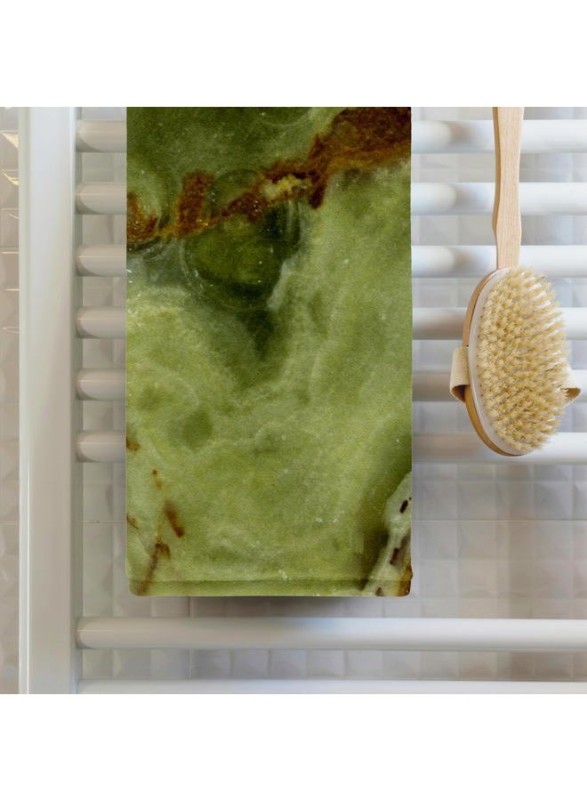 3DROSE 3D Rose Green and Rusty Brown TWL_34867_1 Towel, 15" x 22" - Image 2