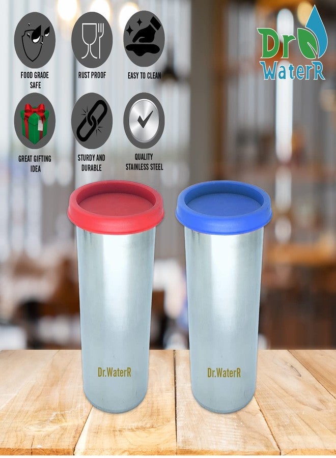 Dr. WaterR Stainless Steel Tumbler with Lid|Capacity 450ml |Home| Kitchen|Office|Gym|Yoga|Hiking|Travel (Pack of 6) - Image 3