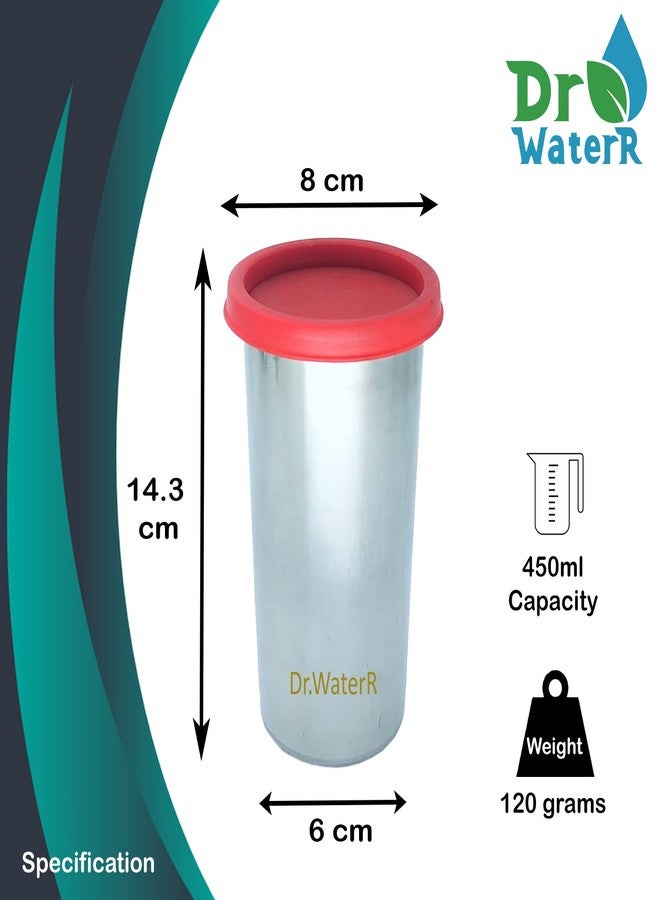 Dr. WaterR Stainless Steel Tumbler with Lid|Capacity 450ml |Home| Kitchen|Office|Gym|Yoga|Hiking|Travel (Pack of 6) - Image 5