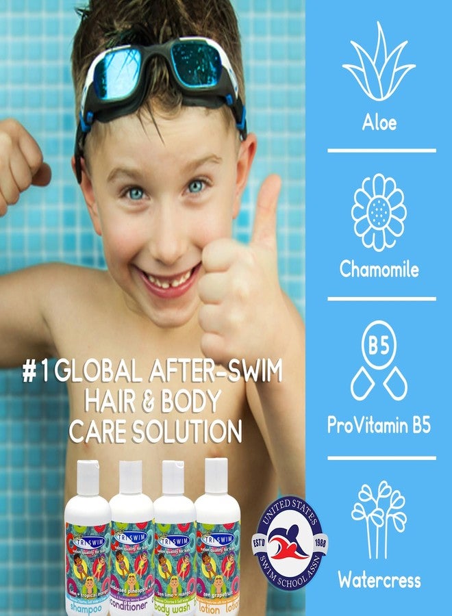 TRISWIM Kids After Swim Value Pack of 4 Travel Mesh Bag + Swim Care Chlorine Removal Body Wash + Swimming Lotion + Swim Shampoo and Conditioner 8.5 fl oz Keep your Little Swimmers Clean and Healthy - Image 5