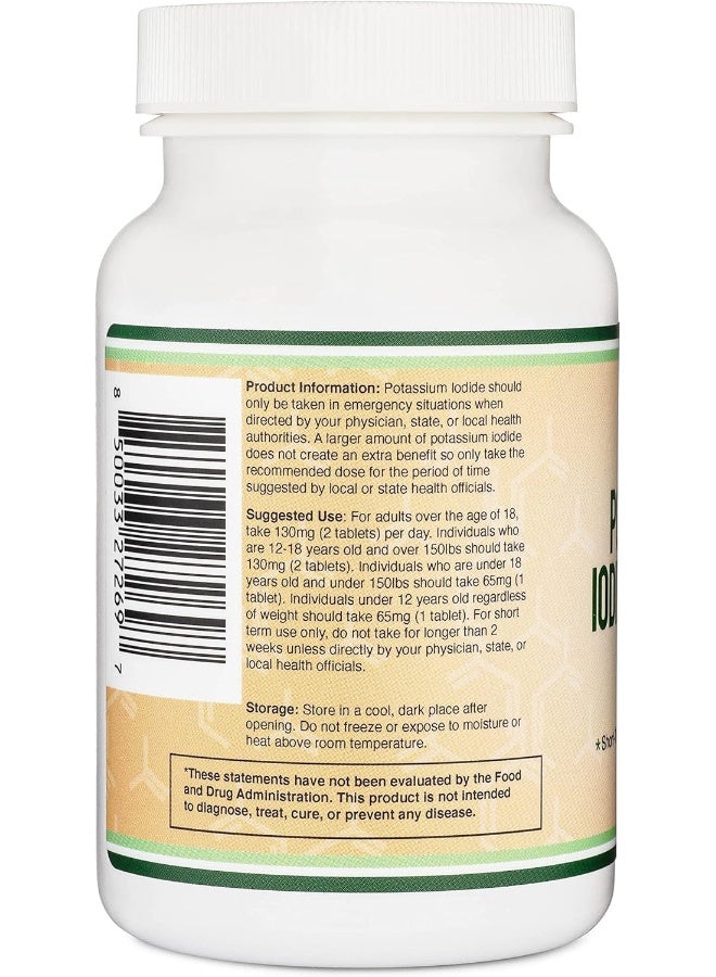 Double Wood Supplements أقراص يوديد البوتاسيوم للإشعاع 130 ملغ - Image 4