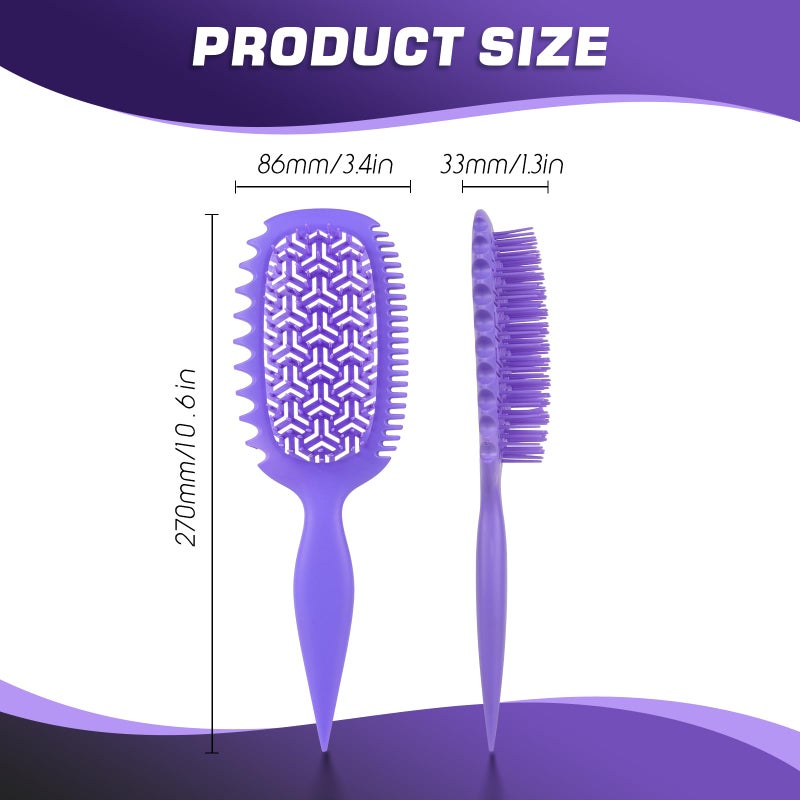 Candy Brush فرشاة كاندي بروس لتحديد تجاعيد الشعر مع فتحات لتسهيل فك التشابك والتشكيل والتصفيف، فرشاة تدفق الهواء مع EdgeLift لجميع أنواع الشعر الرطب أو الجاف للنساء والفتيات، تقلل من الشد والتجاعيد - Image 3