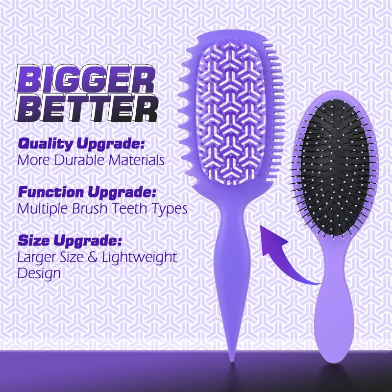 Candy Brush فرشاة كاندي بروس لتحديد تجاعيد الشعر مع فتحات لتسهيل فك التشابك والتشكيل والتصفيف، فرشاة تدفق الهواء مع EdgeLift لجميع أنواع الشعر الرطب أو الجاف للنساء والفتيات، تقلل من الشد والتجاعيد - Image 4