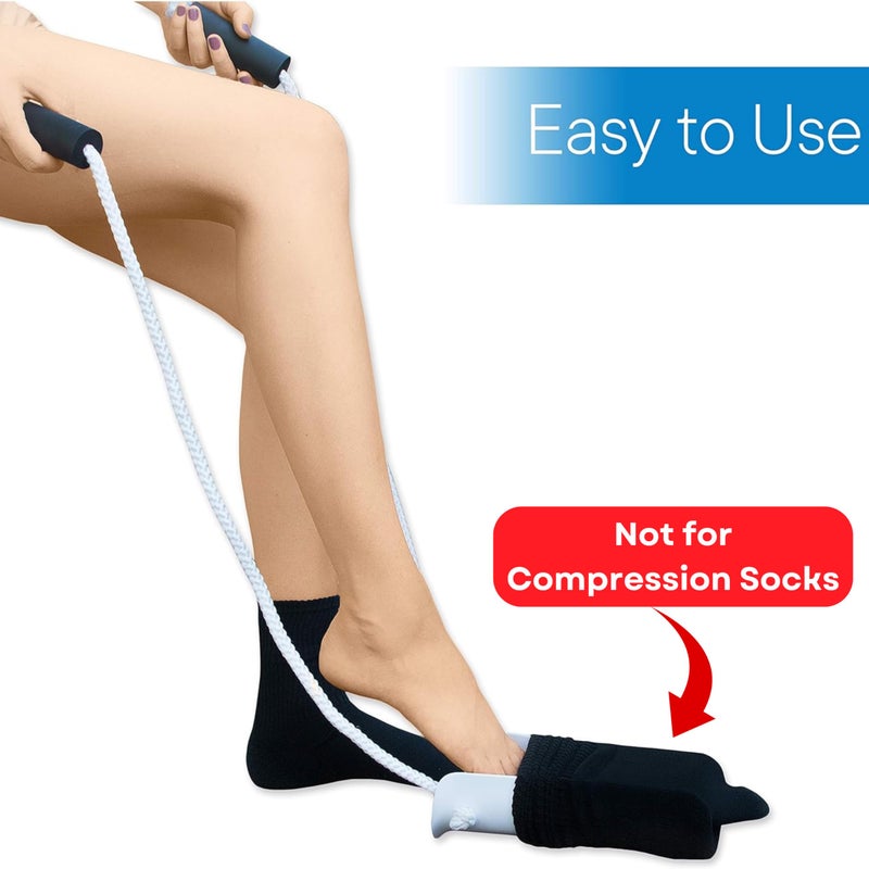 RMS Deluxe Sock Aid - Socks Helper with Foam Handles (for Regular Socks) - Image 3
