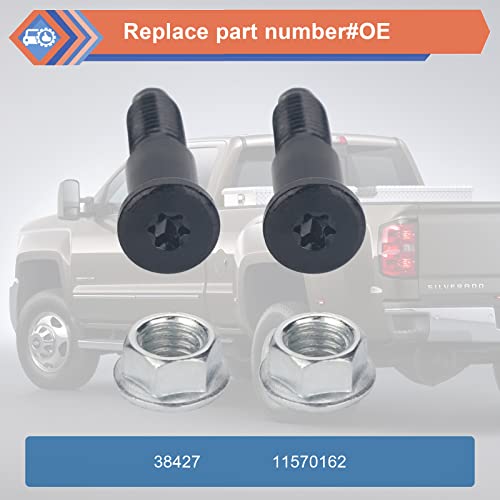 ZONFANT 2 Pcs Tailgate Door Lock Latch Striker Bolt Compatible With Chevy Cadilac GMC Vehicle 1999-2014 Avalanche Silverado, 2002-2009 Escalade, 1999-2014 Sierra Series, Replace#11570162 30283 49538 - Image 2
