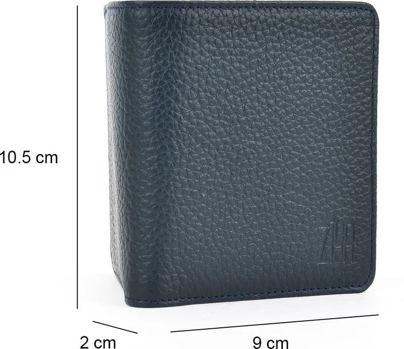 Ziya , Men's Genuine Leather Wallet 1519841ZD04 Navy Blue