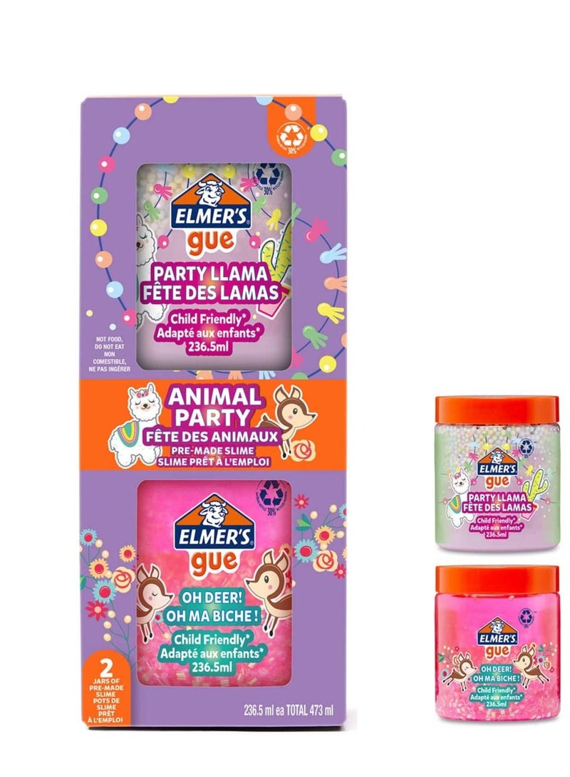 Elmers Elmer's Ready Slime Party Animals 236ML x 2Box - Image 1