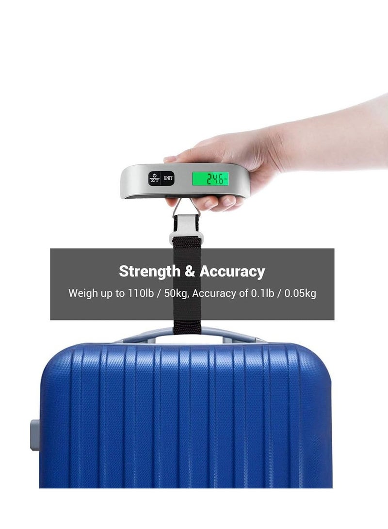 ELTRAZONE "ELTRAZONE Digital Portable Luggage Scale – Handheld Baggage Scale with LCD Display, Accurate Measurement up to 50kg/110lb, Ideal for Travel" - Image 3