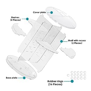 ASPENX® Makeup Organizer, Storage Organizer, Organizer, Spinning Cosmetic Display case,Shelf Organizer, Dressing Table Organizer,Rotating Organizer, Skincare Organiser Vanity Countertop(clear) - Image 5