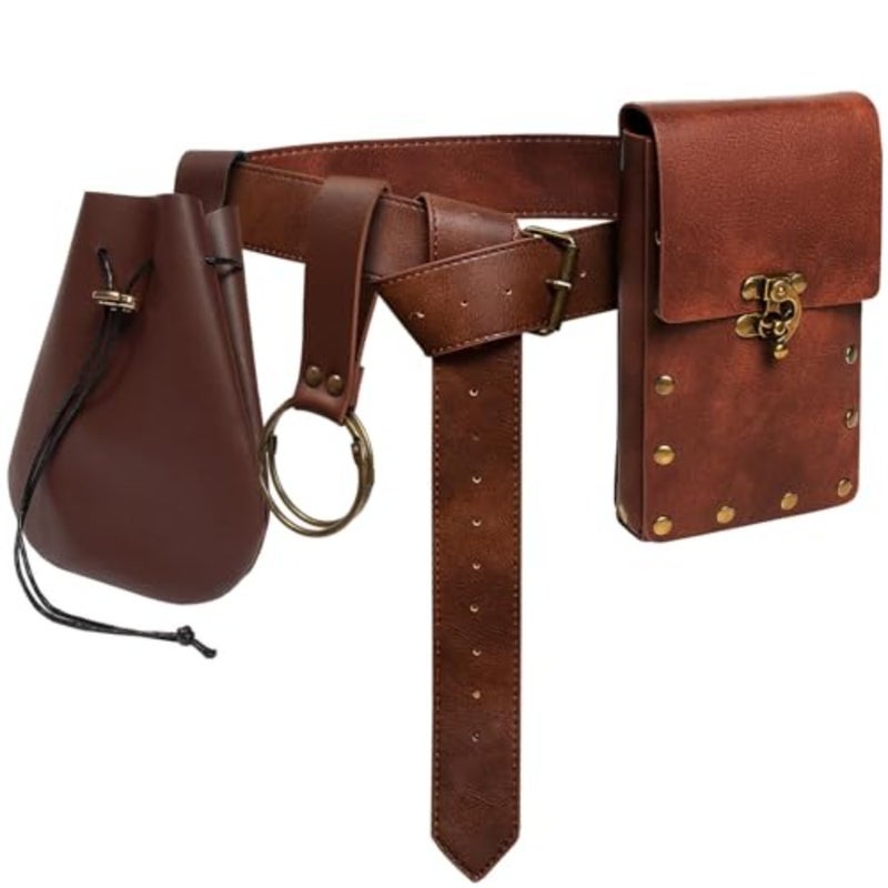 Ren Faire Costume Accessories Medieval Belt Pouch Coin Purse Skirt Hike Sets Festival Halloween Casual Fanny Pack Waist Bag - Image 1