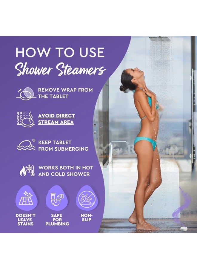 Cleverfy Shower Steamers for Aromatherapy - Purple Variety Set of 12 Shower Bombs - Image 5
