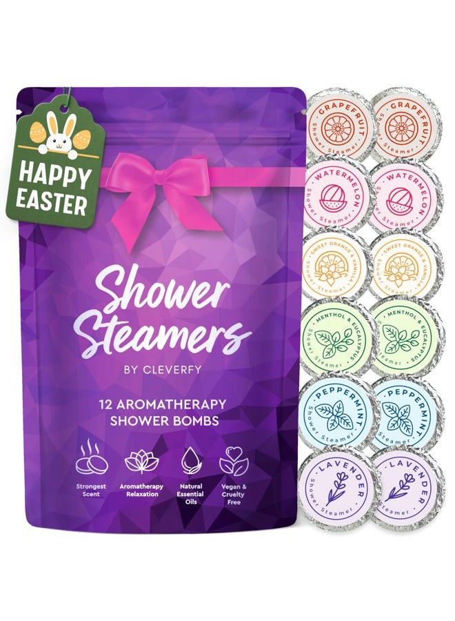 Cleverfy Shower Steamers for Aromatherapy - Purple Variety Set of 12 Shower Bombs - Image 1