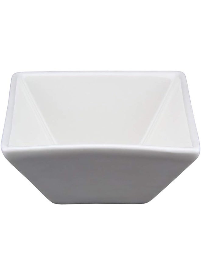 Shallow - Shallow 2 Tier Porcelain Chip and Dip Set with Stand, White, DY2045 - Image 1