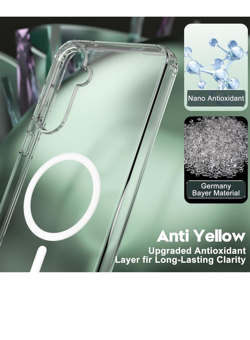 ELTRAZONE Samsung Galaxy S23 FE Clear Magnetic Case – MagSafe Compatible, Slim Transparent Hybrid Silicone & Hard Plastic Cover, Non-Yellowing - Image 3