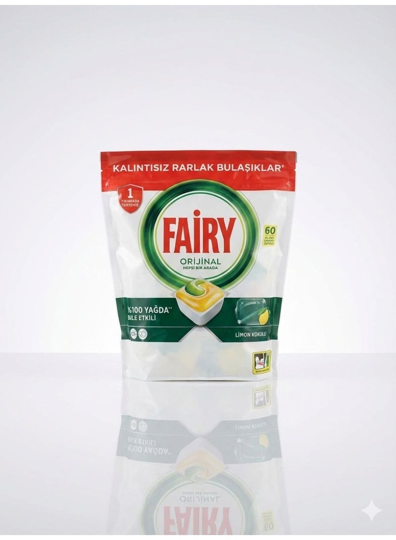 فيري كبسولات غسيل الصحون برائحة الليمون – 60 كبسولة