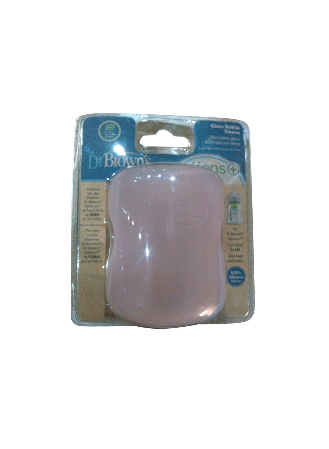Dr. Brown’s Glass Wide Neck Bottle Sleeve 5 Oz/150 Ml - Pink - Image 1