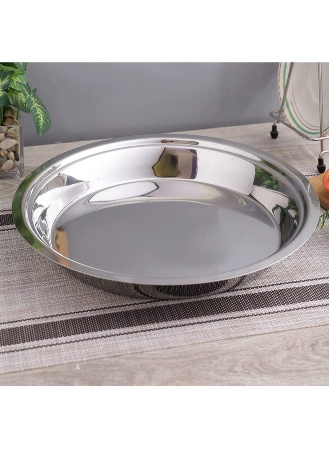 RSPTJM VOMI RJ kitchenware Store paraat | Steel Parat for Dough Flour Kneading |Atta Parat Steel for Kitchen Big Size, 40 cm - Image 1