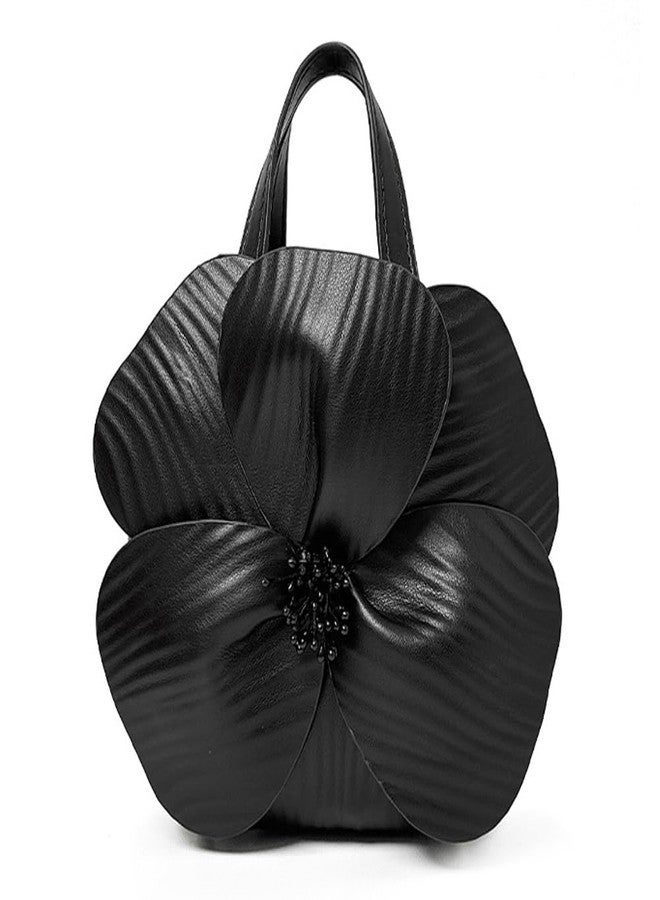 CUXVA Mini Flower Evening Purse Bridal Clutch for Wedding PU Leather Evening Handbag with Chain Wedding Party Prom Crossbody Purses - Image 1